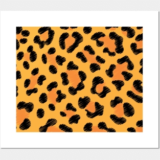Leopard skin Posters and Art